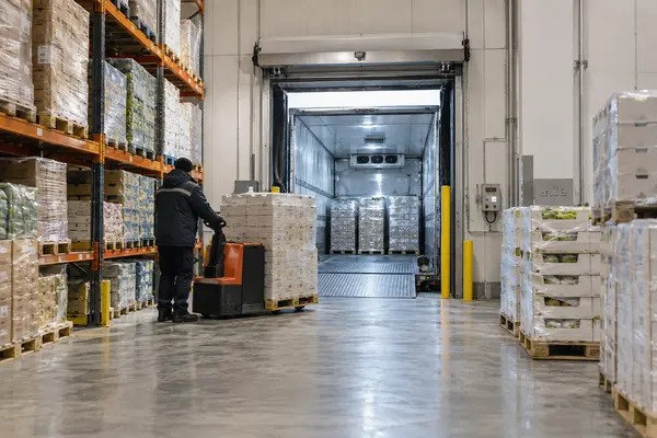 Refrigerated warehouse and pallet storage