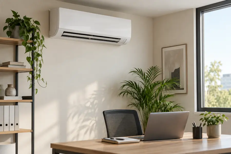 Air conditioning installed in a modern office